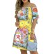 thumbnail image 2 of Txlixc Vestido casual femenino, falda de manga corta a rayas de verano Txlixc moda, 2 of 3