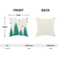 thumbnail image 5 of Christmas Pillow Covers 18x18 Inch Set of 2 Cream Aqua Teal Christmas Tree Snowflakes Decor Throw Pillows Winter Xmas Holiday Outdoor Cushion Cases for Couch Bed Decorations, 5 of 6