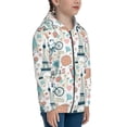 thumbnail image 5 of Kdxio Eiffel Tower Pattern Kids Boys Girls Zip Up Hoodie 3D Printed Hooded Sweatshirt Hoody Coat with Pocket 7-12 Y-Small, 5 of 6