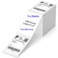 thumbnail image 2 of axGear 5000 x Direct Thermal Shipping Label 5 x Stacks 1000 Labels / Stack Fanfold 4 x 6 Inch Fan Fold, 2 of 4