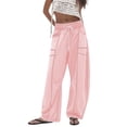 thumbnail image 3 of christmas pants,Wide Leg Sweatpants Women Cargo Pants for Girls High Waisted Baggy Sweatpants for Women Casual Pants with Pockets,Womens Sweatpants Baggy Wide Straight Leg Sweats Pants with Pockets, 3 of 6