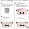 thumbnail image 5 of Brabtod Cotton Rope Dog Toy Basket with Handle, Large Dog bin, Puppy Kitty Bed, Dog Toy Basket - Perfect for Carry pet Toys, Blankets, leashes, chew Toys, Diapers-Beige, 5 of 7