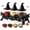 Witch, variant on Witch Hat Spice Jars Set of 3 Airtight Glass with Stand for Kitchen and Halloween Decor