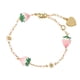 thumbnail image 1 of Pulsera de fresa para mujer, pulsera con dijes, pulsera de cadena de latón para mujer, eslabones Rosa, 1 of 9