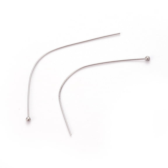 100pcs Non-Tarnish 304 Stainless Steel Ball Head Pins Stainless Steel color 39x0.5mm 24 Gauge Head: 1.5mm