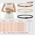 thumbnail image 5 of 3 Pack Women Skinny Leather Belt for Dresses Thin Leather Waist Belts for Ladies Jeans 0.5" width, 5 of 7