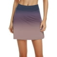 thumbnail image 2 of High Waisted Skirts for Women Double Layer Gradient Color Yoga Pants Fashion Comfy Dailywear a Line Short Skirt,Light Purple,S, 2 of 6