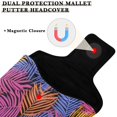 thumbnail image 3 of Haosy Colorful Palm Leaf Golf Mallet Putter Cover Strong Magnetic Leather Golf Club Headcover Closure, 3 of 7