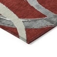 thumbnail image 4 of 9' X 12' Red Beige And Gray Abstract Washable Indoor Outdoor Area Rug, 4 of 5
