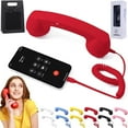 thumbnail image 1 of Retro Phone Handset , 2026 Nouveau Bluetooth Retro Phone Handset, Combinés Téléphoniques Rétro Type‐C Filaires Style Ligne Fixe avec Poignée Récepteur pour Cellulaires, Vidéoconférences Mobiles, Appels, Réunions (Rouge), 1 of 7