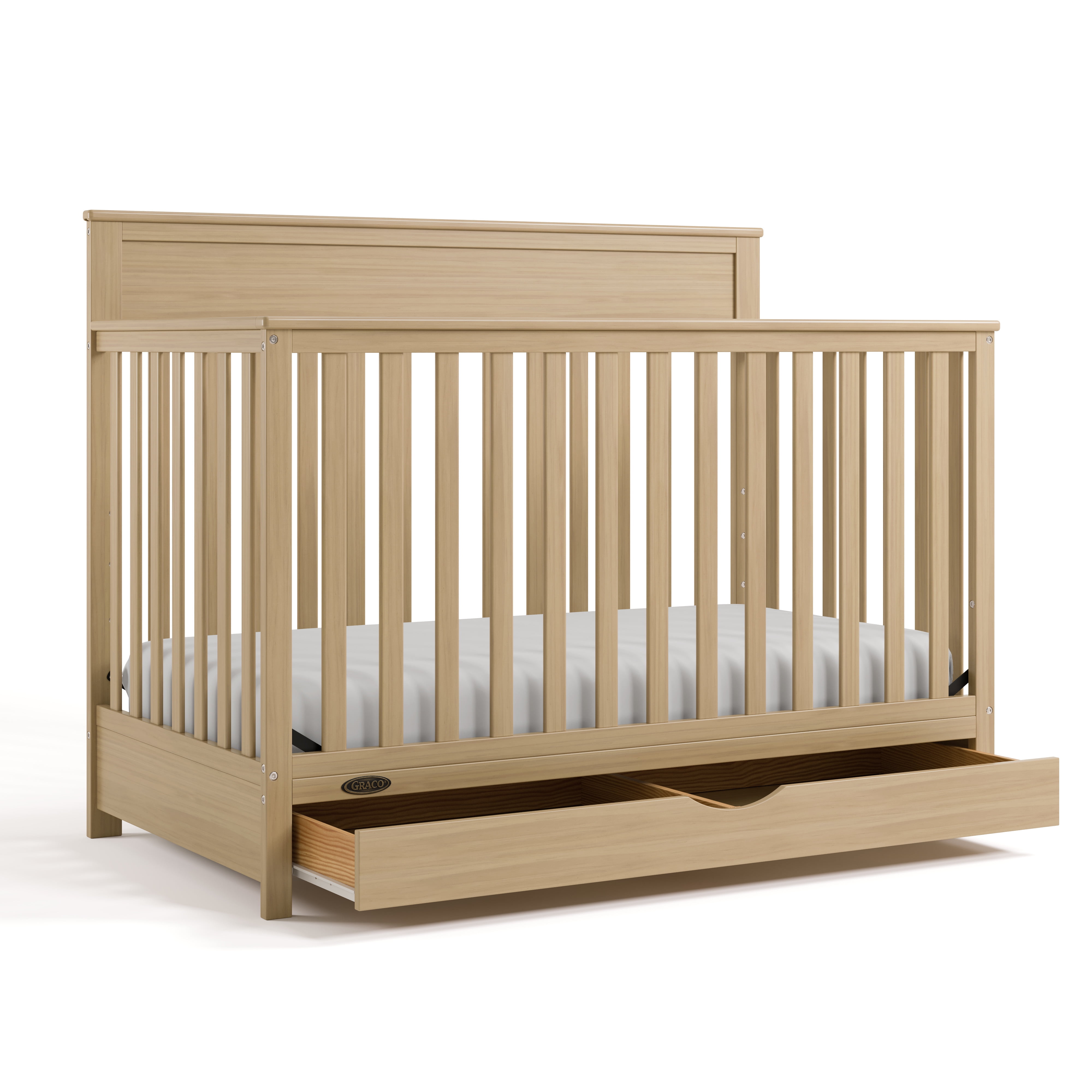 Graco Shiloh Convertible Baby Crib with Drawer, Driftwood