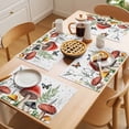 thumbnail image 5 of Mushroom Placemats Set of 4 Butterfly Botanical Star Country Plant White Place Mats Indoor Wipeable Table Mats Washable Cloth Dining Table Placemats for Kitchen Holiday Party Home Decor 13x19 Inch, 5 of 9