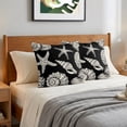 thumbnail image 6 of Pillow Covers 18x18 Set of 2, Black Starfish Coastal Throw Pillow Covers Decorative Couch Cushion Cover, Shell Coral Summer Beach Nautical Ocean Microfiber Soft Pillowcases for Bedroom Living Room, 6 of 9