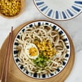 thumbnail image 2 of Tabletops Gallery 8" Blue Stripe Stoneware Ramen Noodle Bowls, Set of 2, 2 of 6