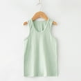 thumbnail image 4 of KAUOD Toddler Kids Girls Athletic Dance Tank Top Racerback Crop Tank Top Soild Sleeveless Dance Top Tees for Teenagers Girls, 4 of 4