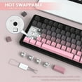 thumbnail image 5 of ATTACK SHARK M87PRO TKL Wireless Mechanical Gaming Keyboard, BT5.0/2.4G/USB-C Wired Hot Swap RGB Keyboard 80% US Layout, Linear White Switches Gradient Side Print PBT Keycap for PC Mac, 5 of 10