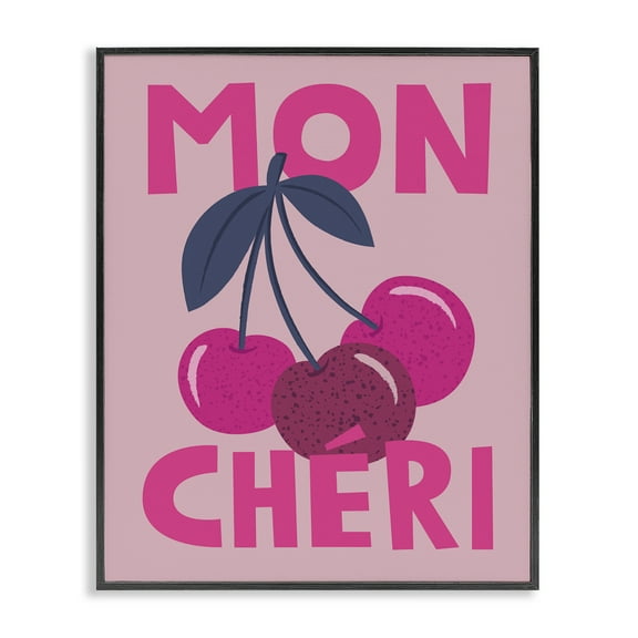 Stupell Industries Mon Cheri Fruits Food & Beverage Painting Black Framed Art Print Wall Art, 11 x 14