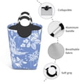thumbnail image 4 of Waterproof Collapsible Laundry Hamper, Vintage Floral Pattern Aluminum Handle Laundry Bag Storage Basket, 50L, 4 of 6