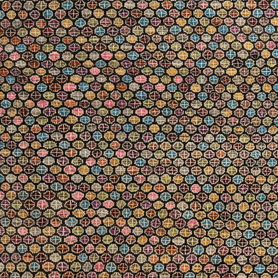 Ahgly Company Indoor Square Abstract Red Abstract Area Rugs, 6' Square