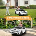 thumbnail image 4 of Dodge Electric Ride on Cars for Kids, 12V Licensed Dodge Charger SRT Hellcat Powered Ride On Toys with Parent Remote Control, Electric Car for Girls Boys 3-5 w/Music Player/LED Lights, White, 4 of 9