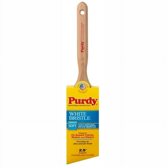 18-Pack of 2-1/2” Purdy 144116425 Extra Oregon Angled Sash Paint Brush, White China Bristle