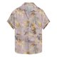 thumbnail image 1 of Camisas de Manga Corta de los Hombres Casual Hoja Impresión Solapa Superior, Mezcla de Poliéster/Spandex de la Moda para la Fiesta Y la Playa, 1 of 5