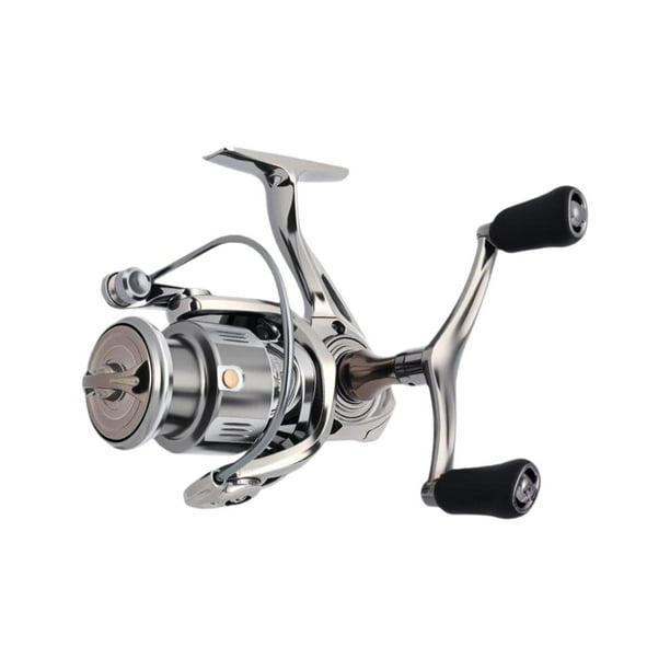 Carrete de pesca con relación 5.2:1, mango cómodo, cuerpo de metal, portátil y potente. t2000s