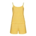 thumbnail image 5 of FRSASU Womens Pajamas Set Love Print Casual Sleepwear Soft Sets Tank Top and Shorts Loungewear Loose Home Wear Yellow XL(XL), 5 of 7