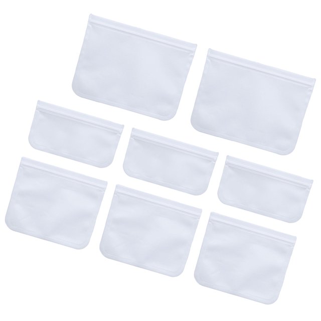 MERRYHAPY 8pcs of PEVA Sealing Bag Freezer Storage Containers Tear Resistant Bags for Food Preservation