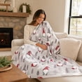 thumbnail image 5 of 2‑in‑1 Christmas Gnome Print Throw Blanket, 28"x40"Soft Cozy Fleece Blanket, Non-shed All‑Season Suitable Washable for Couch Sofa Bed Living Room Home Decor Warm Lightweight Decorative Wrap, 5 of 6