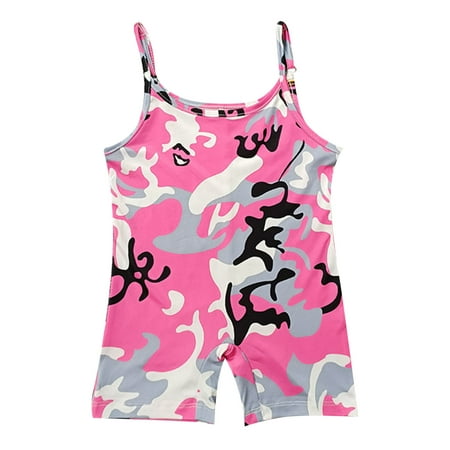 

HIBRO Kids Toddler Baby Girls Spring Summer Print Sleeveless Sleepwear Romper Jumpsuit Clothes Baby Girl Winter Stuff Baby Summer Bodysuit