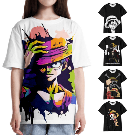 

New 3D Printed Anime One Piece Fashion Boy Girl T Shirt Child-80cm #03