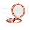 thumbnail image 5 of Koyal Wholesale Rose Gold Compact Mirror Bridesmaid's Wedding Gift, Blush Pink, Monogram Letter B, 1-Pack, 5 of 5