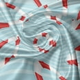 thumbnail image 5 of Ambesonne Aqua Blue Valance Pack of 2, Stripes Circle Nautical, 54"X12", Pale Blue White Red, 5 of 5