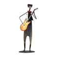 thumbnail image 2 of GUOOL Iron Music Man Statue Model Desktop Ornament Musical Instrument Figurine Artwork Guitar Player, 2 of 9