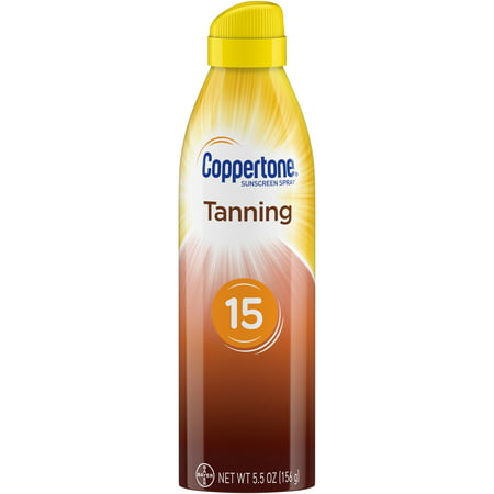 Coppertone Tanning Defend & Glow Sunscreen Spray SPF 15, 5.5