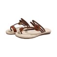 thumbnail image 3 of HTHLVMD Lightweight Daily Walking Sandals, Strappy Flat Sandals for Women Toe Loop Soft Cushioned Footbed Open Toe Slip-On Slide Sandals Comfortable Summer Daily Shoes, Light Brown 7.5, 3 of 6