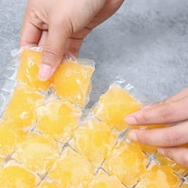 Chmadoxn ICE Mould Bags, Summer Self-sealing Disposable Ice Bag Household Ice Up Cubes Molds Ice Grids Bag 24 Grids,1 Pack 10PCS