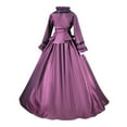 thumbnail image 3 of Busydd Women's Court Style Gothic Pleated Bow Lace Evening DressBall Jumpsuit Long Dress XL, 3 of 3