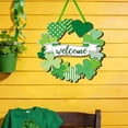 thumbnail image 6 of St. Patrick's Day Decoration, Wooden Shamrock Door Wreath for Front Door Sign, Wall Signs Shamrock Clover Spring Decoration, Irish Sign Welcome Hanging for St. Patrick's Day Home Decor Party, 6 of 6