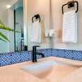 thumbnail image 3 of Mi Alma Abstract Blue Tile Stickers - Removable Vinyl 4x4, 24 pcs, 3 of 10