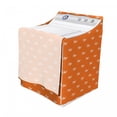 thumbnail image 3 of Gecko Washer Cover, Silhouettes of Lizards Gecko Pattern on Warm Colored Backdrop Exotic Wildlife, Easy to Use Bathroom Accent Fabric, 29" x 28" x 40", White and Orange, by Ambesonne, 3 of 3