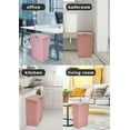 thumbnail image 4 of YRLLENSDAN 13 Gallon Bathroom Trash Can with Lid, Plastic Automatic Garbage Cans for Kitchen 50 Liter Auto Open Trash Bin Small with Touch-Free & Motion Sensor Lid for Bedroom Home Office, 4 of 7