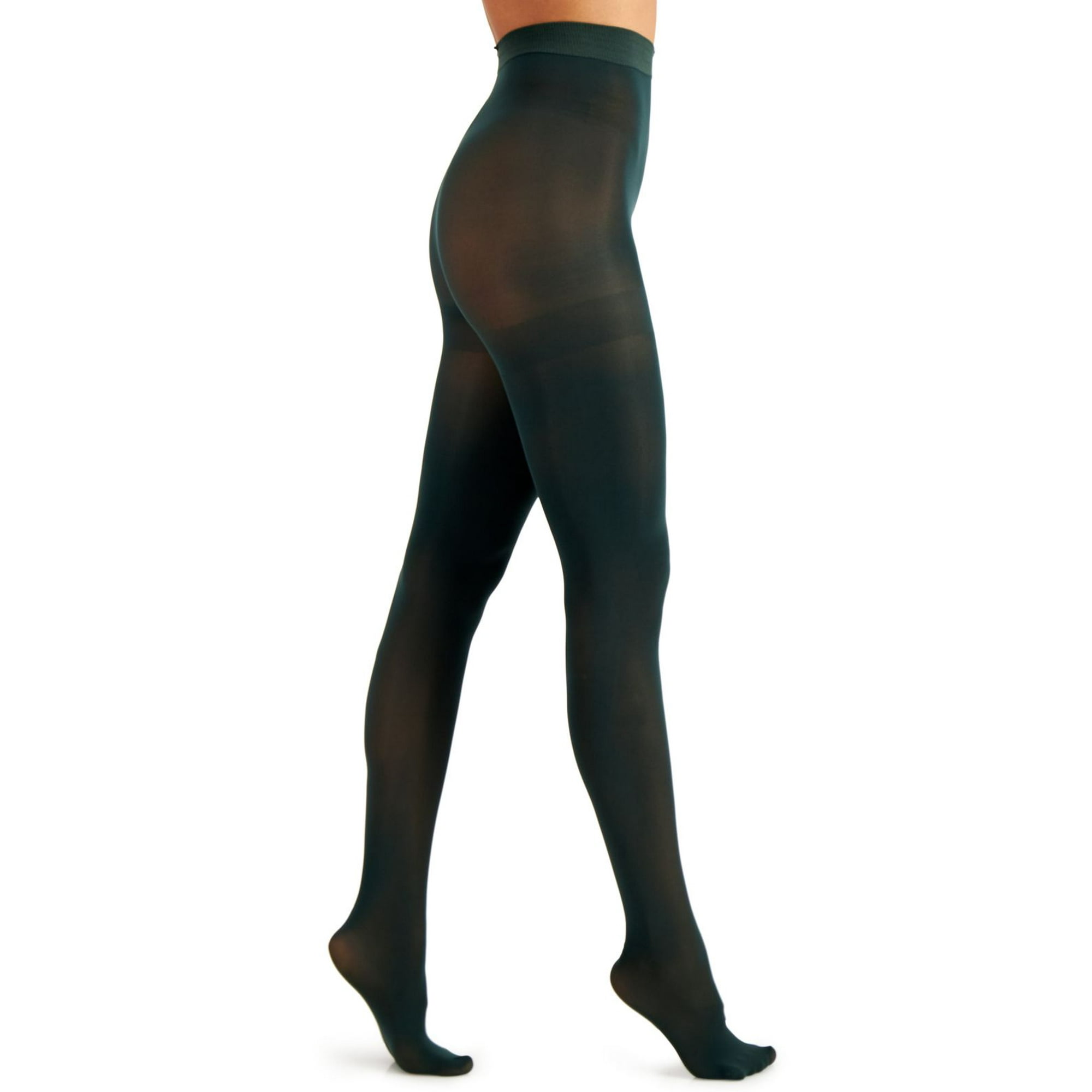 International Concepts Solid Opaque Tights Dark Green 34X16 Walmart