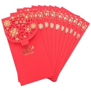 5Bags/30pcs Chinese Dragon Hongbao Lucky Money Gift Envelopes Red