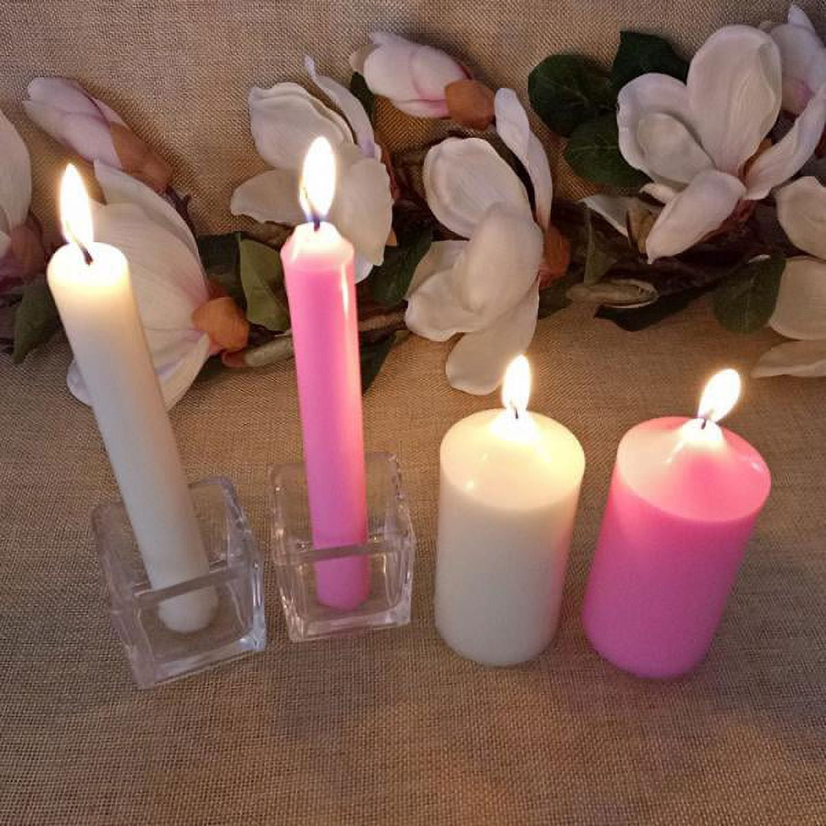 Milageto 2Pcs Plastic Clear Church Top Candle Mould Soap Mold DIY Candle Making Model