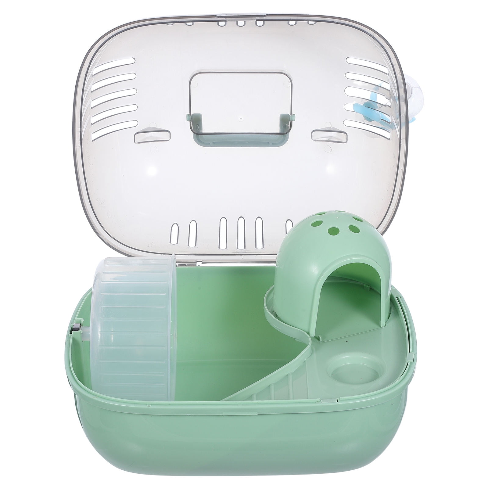 HEATSHAKING Small Green Breathable Travel Carrier Cage for Hamsters Guinea Pigs Pet Carrier