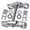 Silver, variant on 45mm/48mm Triple Tree Clamp Steering Stem Front Fork Triple Tree for Dirt Pit Bike Trail Pocket Bike Off-Road Motorcycle Taotao Apollo RFZ CRF70 XR70 CRF50 SSR SDG Coolster 50cc-150cc