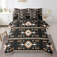 thumbnail image 1 of Erosebridal Tribal Aztec Bedding Sets Twin Size, Triangle Geometry Comforter Sets with Sheets, Boho Theme Decor, Reversible 7pcs, 1 of 5