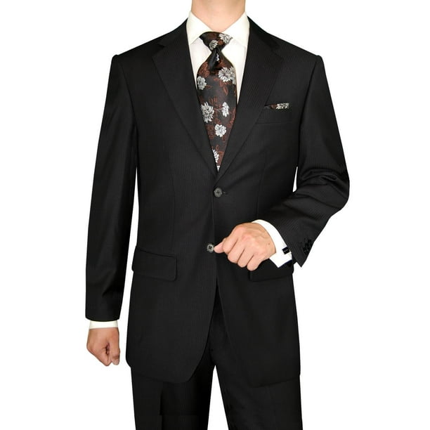 DTI GV Executive Italian Men's Wool Suit 2 Button Jacket 2 Piece Shadow